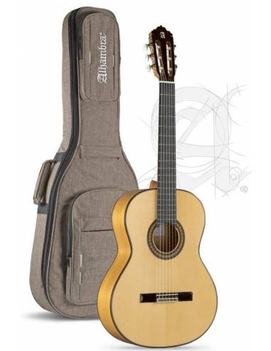 Pack de Guitarra Flamenca Alhambra 7Fc con funda acolchada
