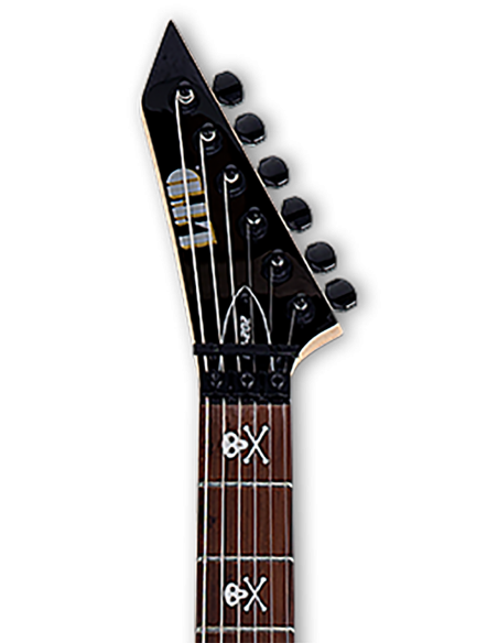 Guitarra Eléctrica LTD KH-202 Black clavijero frontal