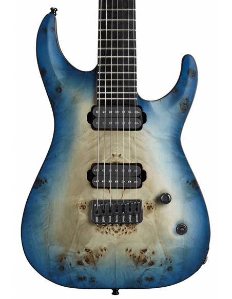 Guitarra Eléctrica Edwards E-HR7-FX BM Aqua Burst cuerpo frontal