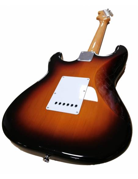 Detalle fondo de la Guitarra Eléctrica Esp Edwards E-St-90Alr 3 Tone Sunburst