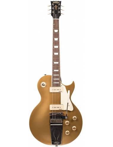 Guitarra Eléctrica Vintage V100 Midge Ure Signature Model Gold Top W/Vibrola