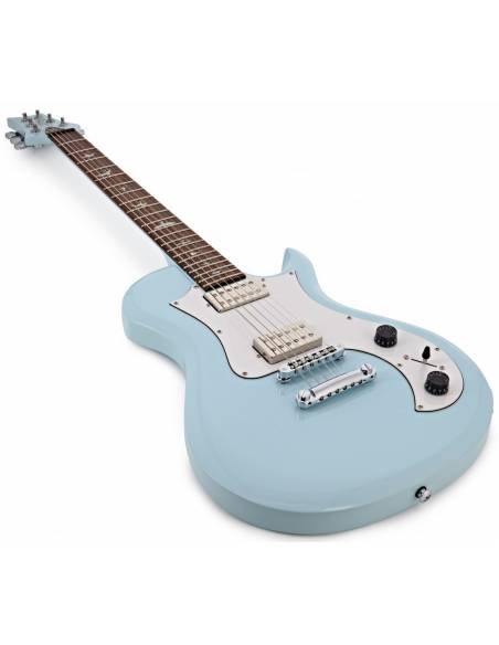 Guitarra Eléctrica Prs Se Starla Powder Blue W/White Pickguard tumbada