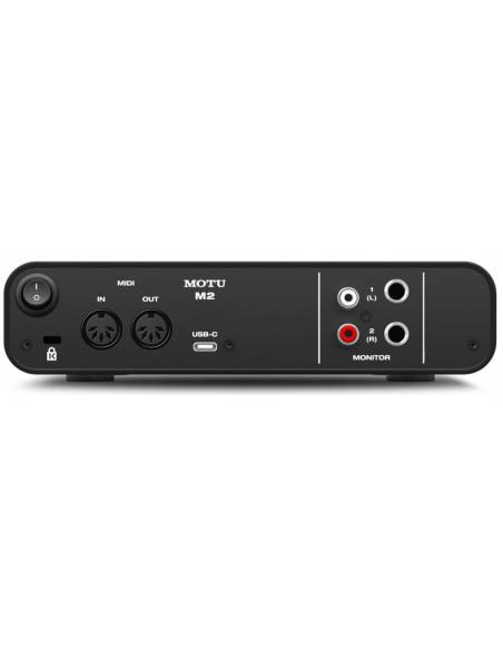 Interface Audio Motu M2 Usb C 2 Canales posterior