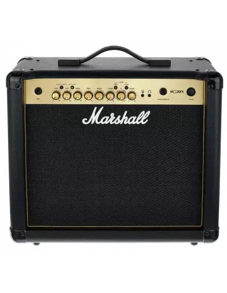 Amplificador Combo para Guitarra Eléctrica Marshall MG30GFX Gold Efectos 30W frontal