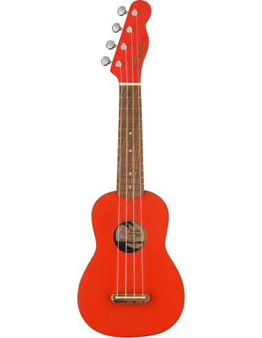 Ukelele Fender Venice Soprano Fingerboard Walnut Fiesta Red