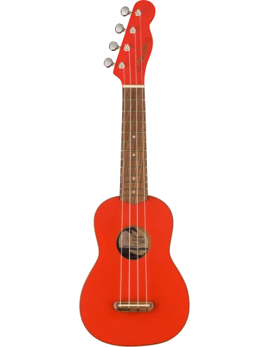 Ukelele Fender Venice Soprano Fingerboard Walnut Fiesta Red
