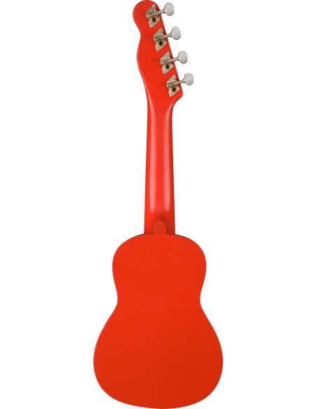 Ukelele Fender Venice Soprano Fingerboard Walnut Fiesta Red posterior