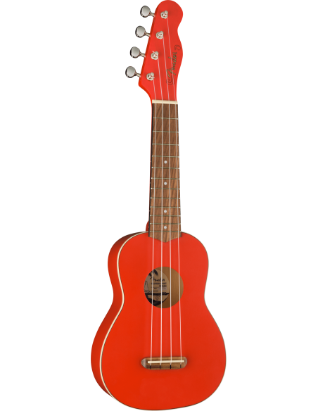 Ukelele Fender Venice Soprano Fingerboard Walnut Fiesta Red lateral