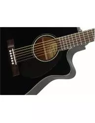Cuerpo de la Guitarra Electroacústica Fender Cc-60Sce Walnut Fingerboard Black detalle