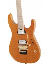 Cuerpo de la Guitarra Eléctrica Charvel Pro-Mod Dk24 Hh Floyd Rose Map Fing Quilt Maple Dark Amber izquierda