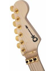 Clavijero de la Guitarra Eléctrica Charvel Pro-Mod Dk24 Hh Floyd Rose Map Fing Quilt Maple Dark Amber