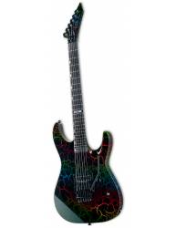 Guitarra Eléctrica Ltd M-1 Custom 87 Rainbow Crackle ladeada