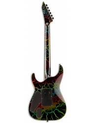 Trasera de la Guitarra Eléctrica Ltd M-1 Custom 87 Rainbow Crackle