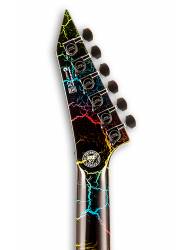 Clavijero de la Guitarra Eléctrica Ltd M-1 Custom 87 Rainbow Crackle trasera
