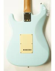 Fondo de la Guitarra Eléctrica Bacchus Bst 2 Rsm Sob azul turquesa
