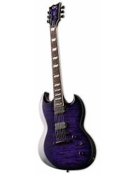Guitarra Eléctrica LTD Viper-1000 See Thru Purple Sunburst perfil