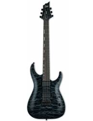 Guitarra Eléctrica LTD H-1001 QM See Thru Black frontal