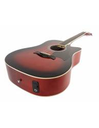 Guitarra Acústica Richwood Rd-12 Cers roja tumbada Guitarra Acústica Richwood Rd-12 Cers roja tumbada