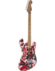 Guitarra Eléctrica Evh Frankie Striped Mn Relic izquierda