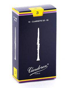 Caja 10 Cañas Clarinete SIB Vandoren Tradicional 3 1/2