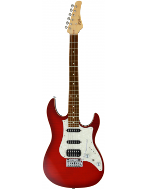 Guitarra Eléctrica Fujigen Serie Odyssey J-Standard Transparent Red Burst Diapason Granadillo