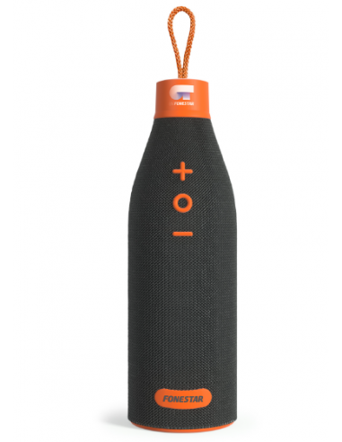 Altavoz Bluetooth Fonestar Botella OT  negro tapón naranja