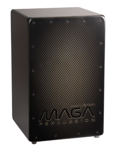 Cajón Percusión Maga Modelo Fibra Mp-Black-Carbon frontal