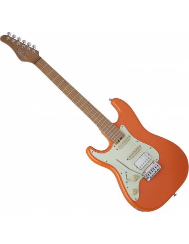 Guitarra Eléctrica Schecter Nick Johnston Traditional HSS Atomic Orange Zurdo frontal