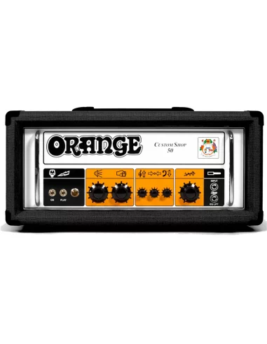Cabezal Guitarra Orange Custom Shop 50 Black frontal