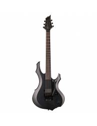Guitarra Eléctrica LTD F-Black Metal Black Satin frontal