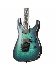 Guitarra Eléctrica ESP E-II Horizon FR-7 Black Turquoise Burst 7 Cuerdas cuerpo
