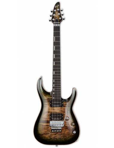Guitarra Eléctrica ESP Horizon FR CTM See Thru Black Burst frontal