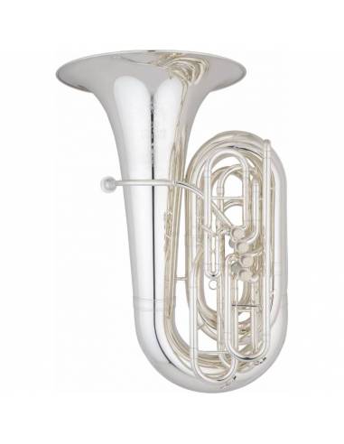 Tuba Eastman EBB524S Plateada 4/4 en Sib frontal