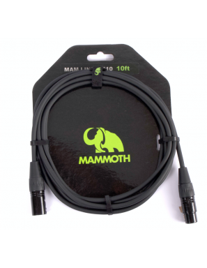 Cable Micrófono Mammoth Premium 10FT XLR-XLR