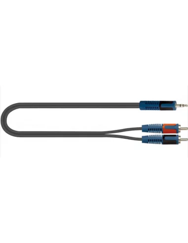 Cable Audio Quik Lok Mini Jack - RCA x2 5 Metros frontal