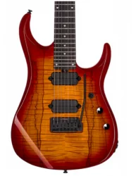Guitarra Eléctrica Sterling by Music Man JP157 Dimarzio DSM 7st Blood Orange Burst cuerpo frontal